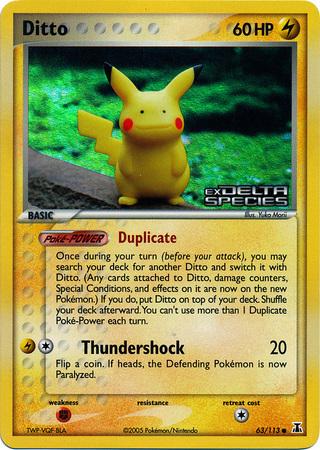 Ditto (Pikachu) Reverse Holo 63/113