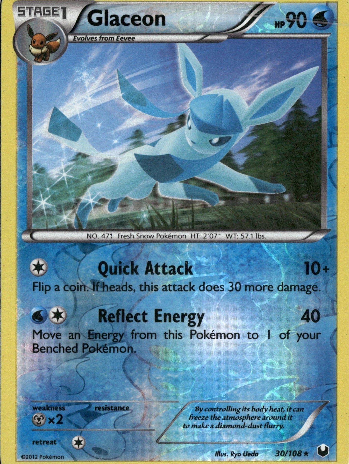 Glaceon Reverse Holo 30/108