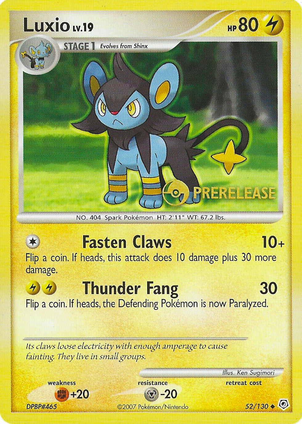 Luxio - 52/130 (Prerelease)