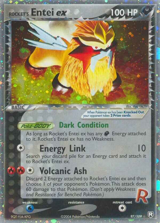 Rocket's Entei ex (97/109) (Holofoil) (EX Team Rocket Returns)