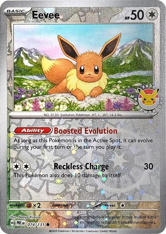Eevee (2025 Pokémon day Reverse Holo) 074/131