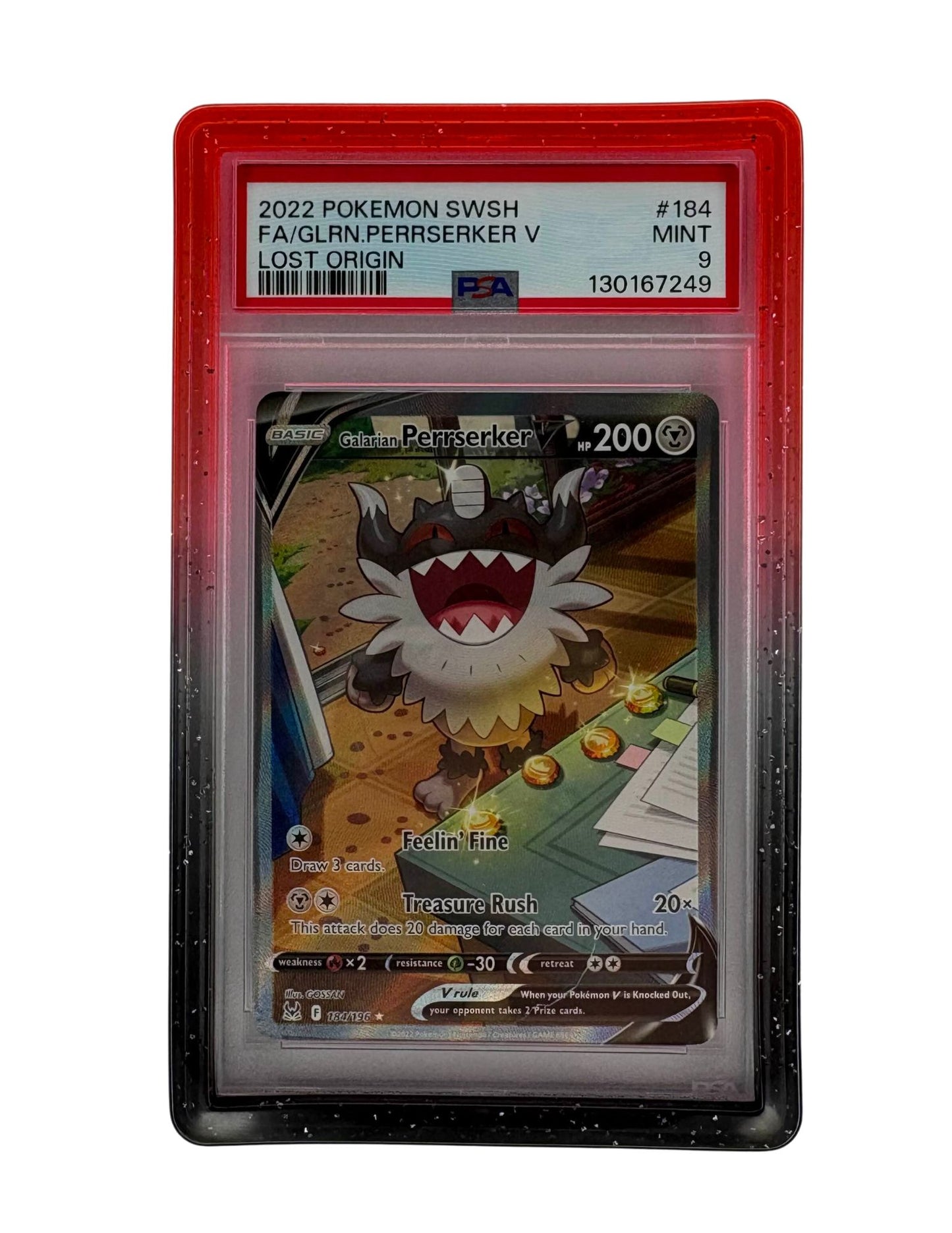 Galarian Perrserker V 184/196 PSA 9