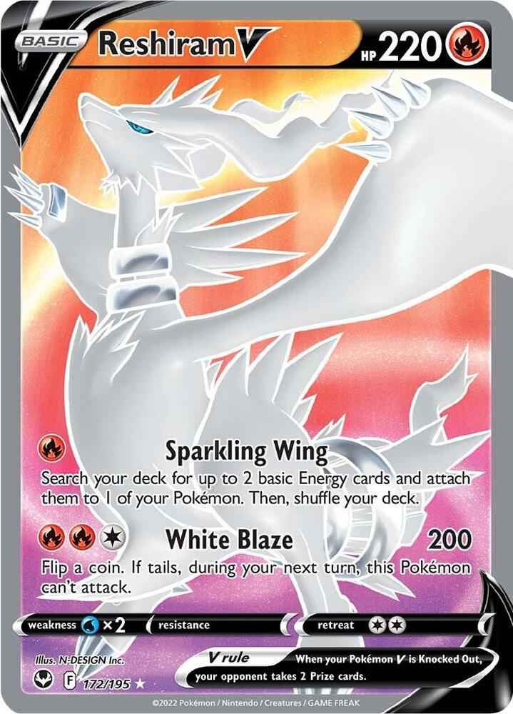 Reshiram V (Holofoil) 172/195