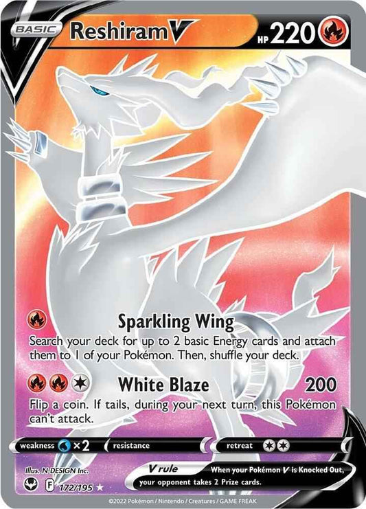 Reshiram V (Holofoil) 172/195
